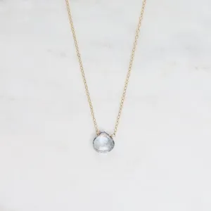 Gold Filled Chain with Mystic Blue Topaz Brio Necklace