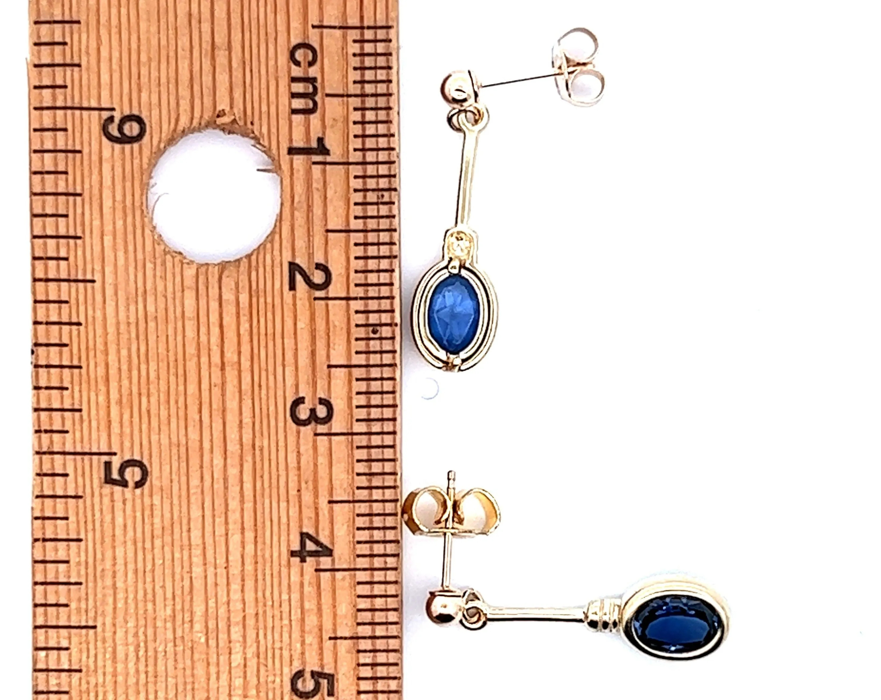 Gold Plated & Created Spinel Drop/Dangle Earrings