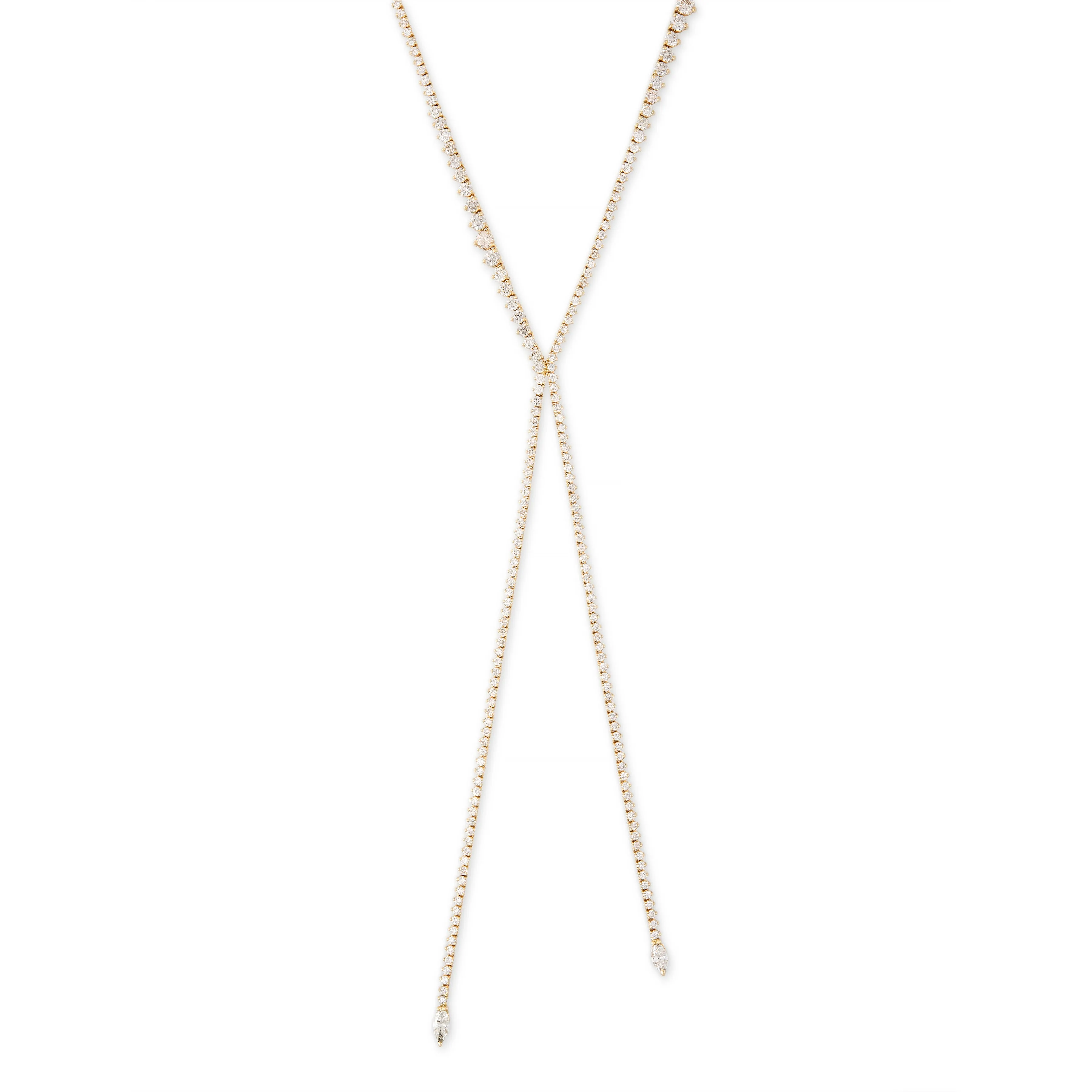 GRADUATED KATE DIAMOND BOLO NECKLACE