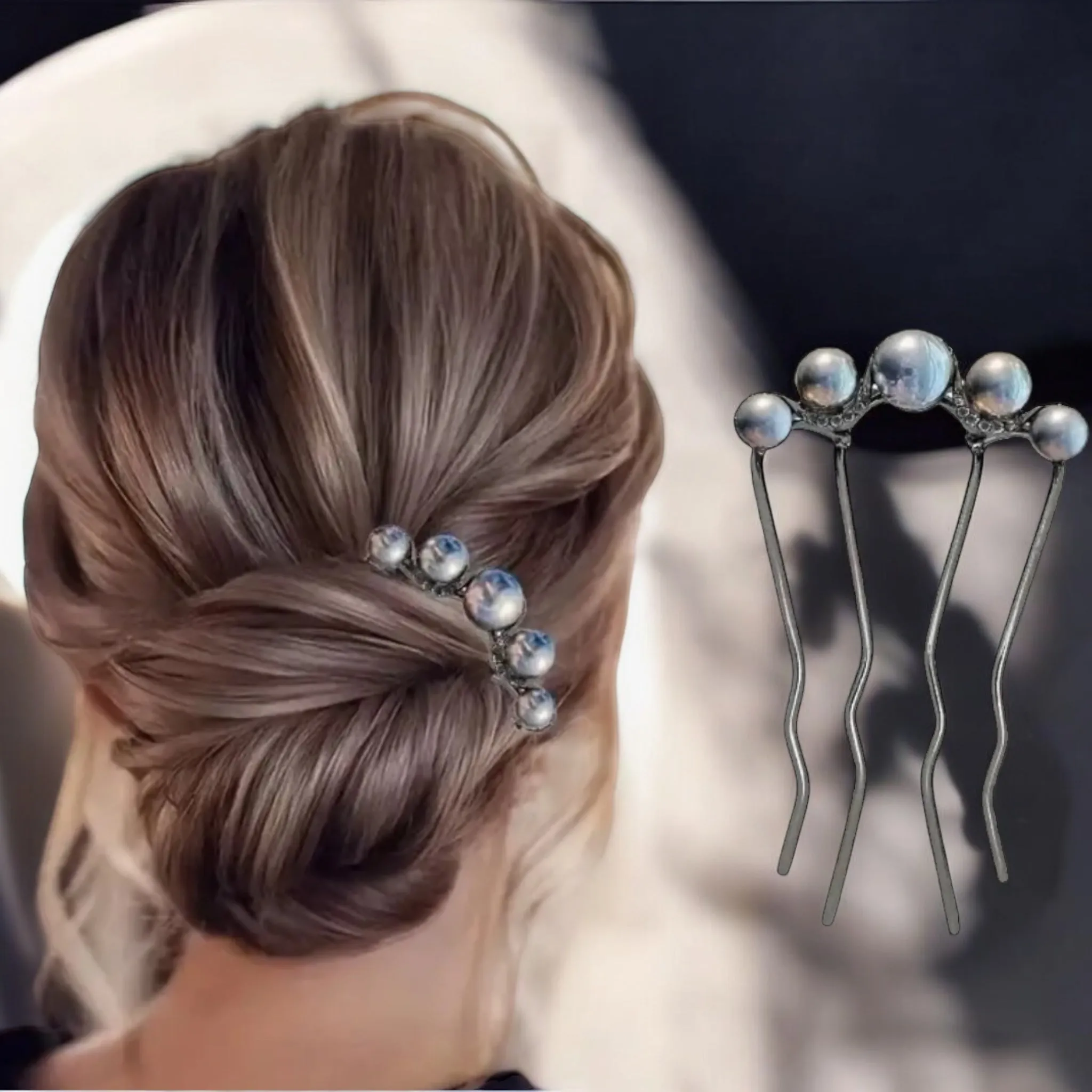 Hairfork - Hairaccessories - Hairpin met parels