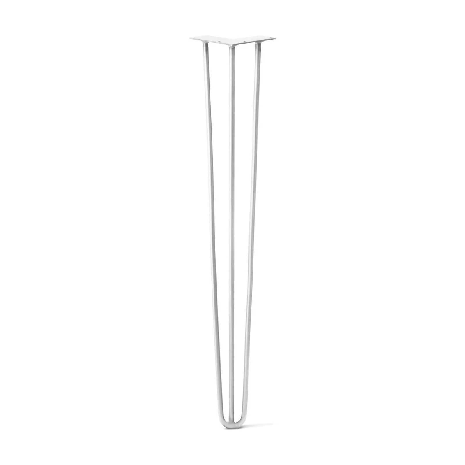 Hairpin Leg (Sold Separately), 3-Rod Design - White Powder Coated Finish