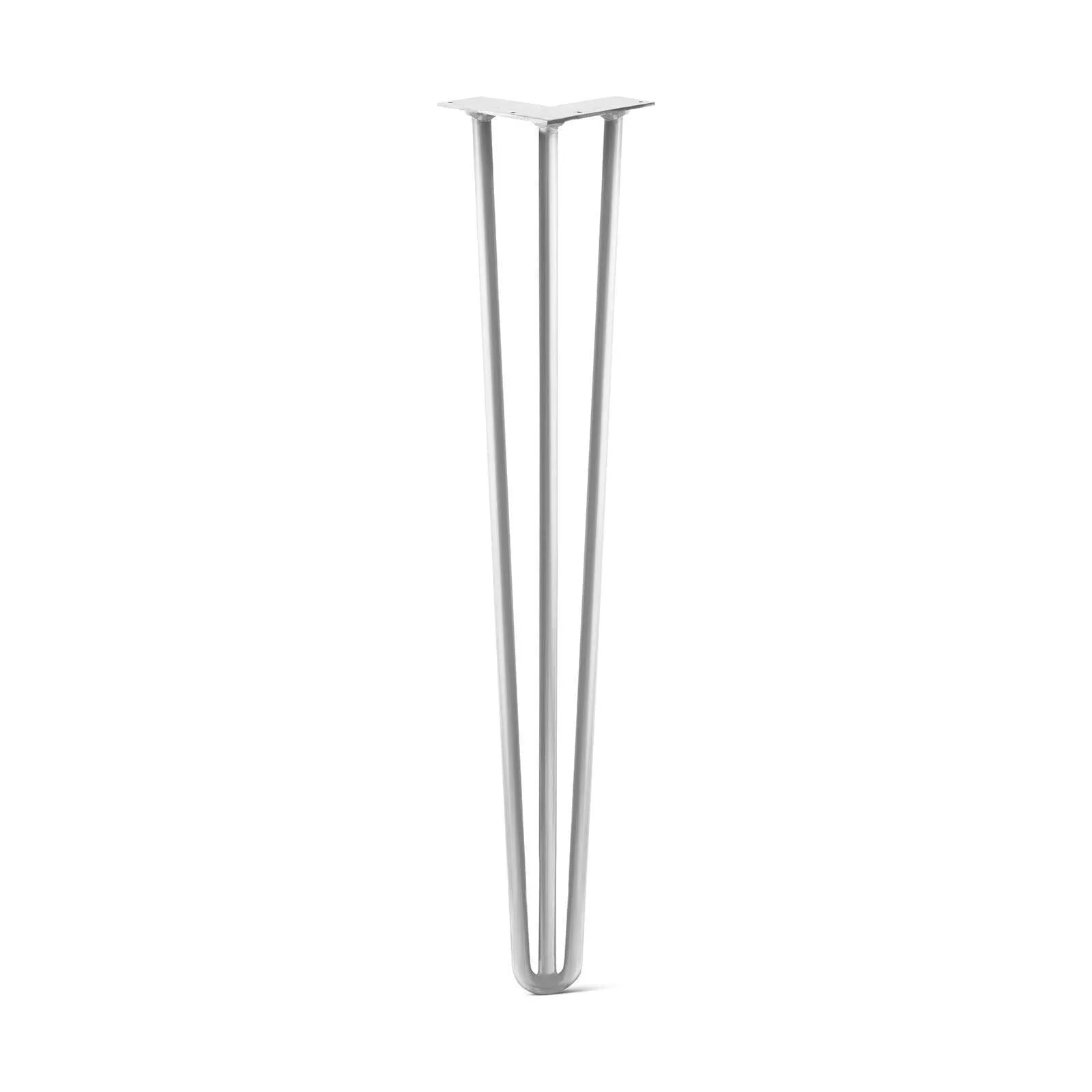 Hairpin Leg (Sold Separately), 3-Rod Design - White Powder Coated Finish