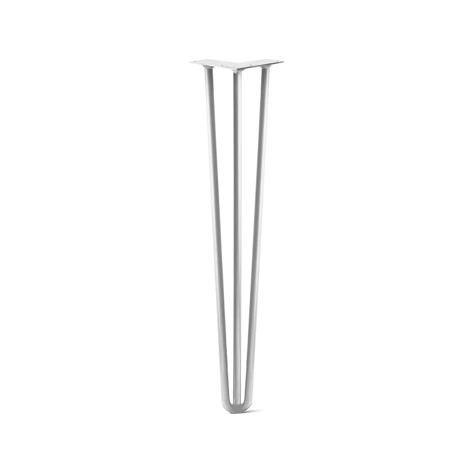 Hairpin Leg (Sold Separately), 3-Rod Design - White Powder Coated Finish