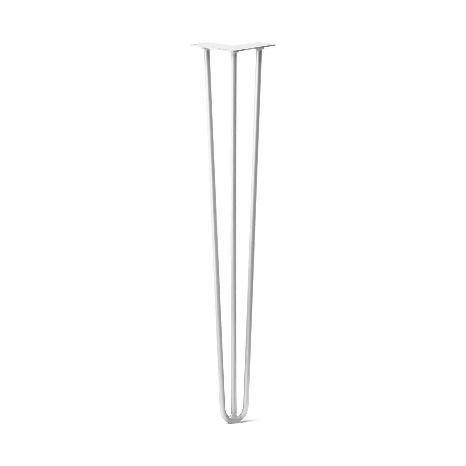 Hairpin Leg (Sold Separately), 3-Rod Design - White Powder Coated Finish