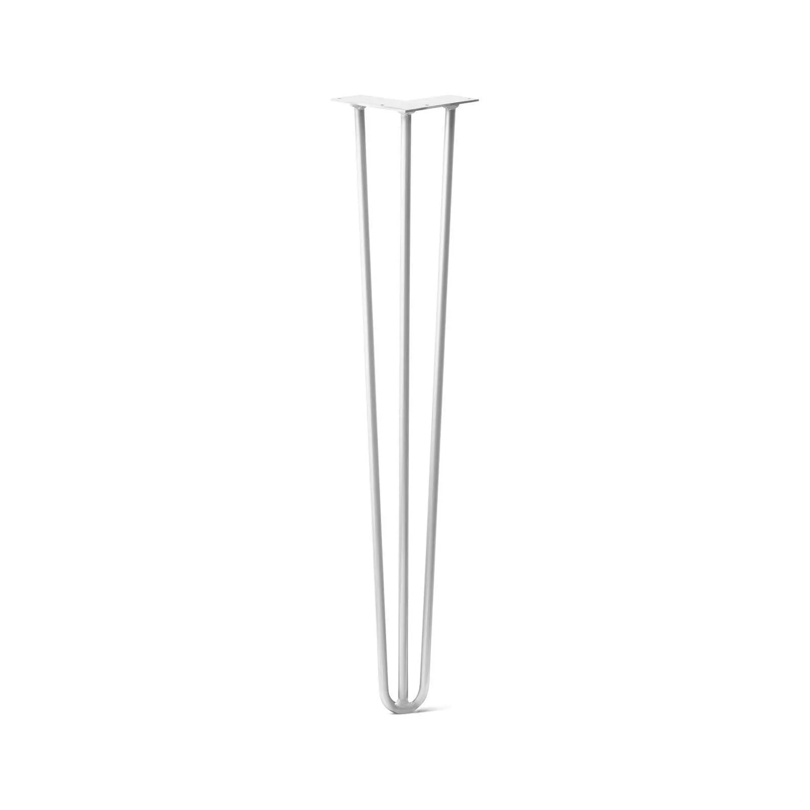 Hairpin Leg (Sold Separately), 3-Rod Design - White Powder Coated Finish