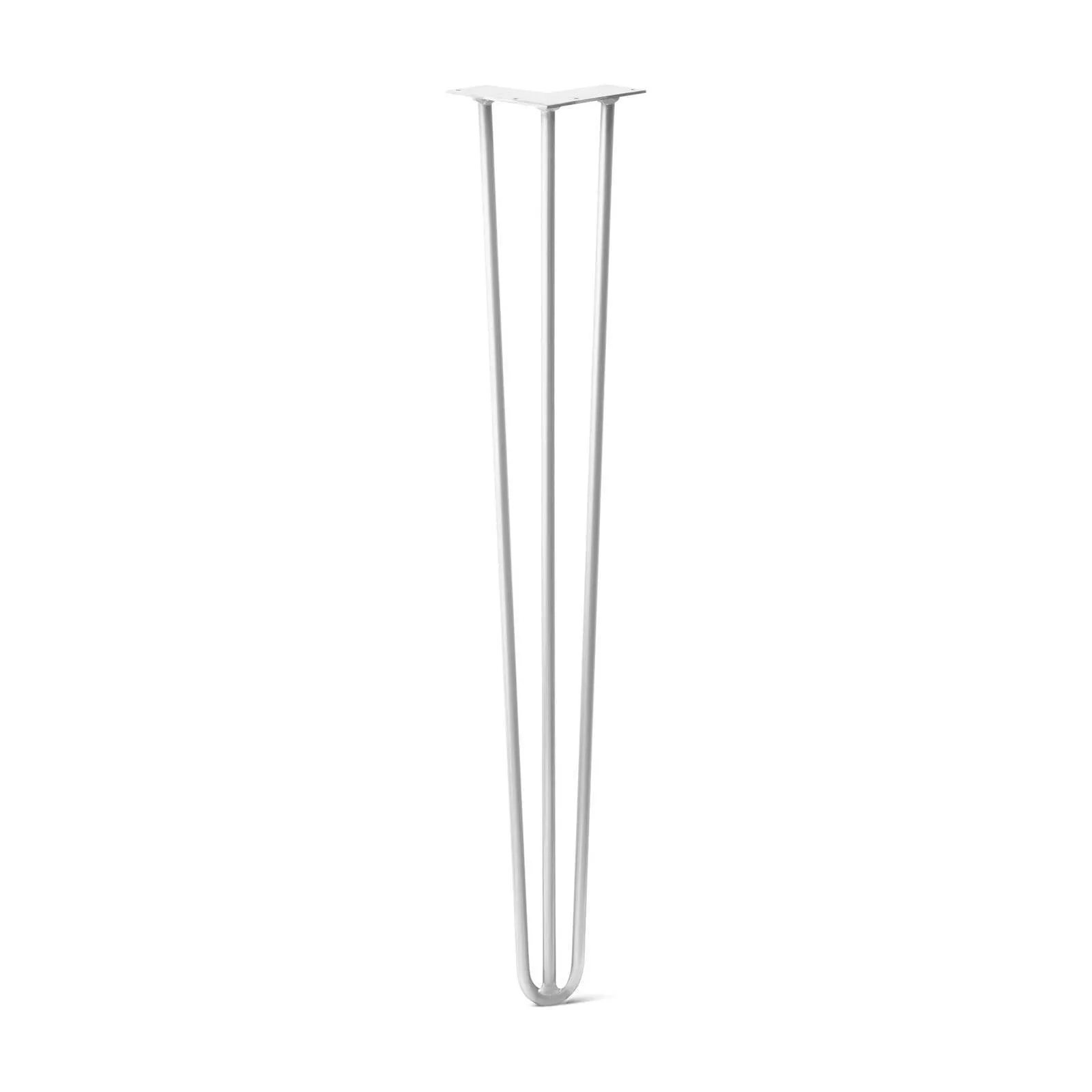 Hairpin Leg (Sold Separately), 3-Rod Design - White Powder Coated Finish