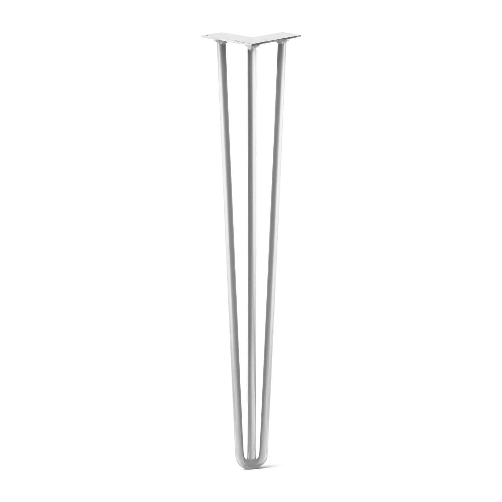 Hairpin Leg (Sold Separately), 3-Rod Design - White Powder Coated Finish