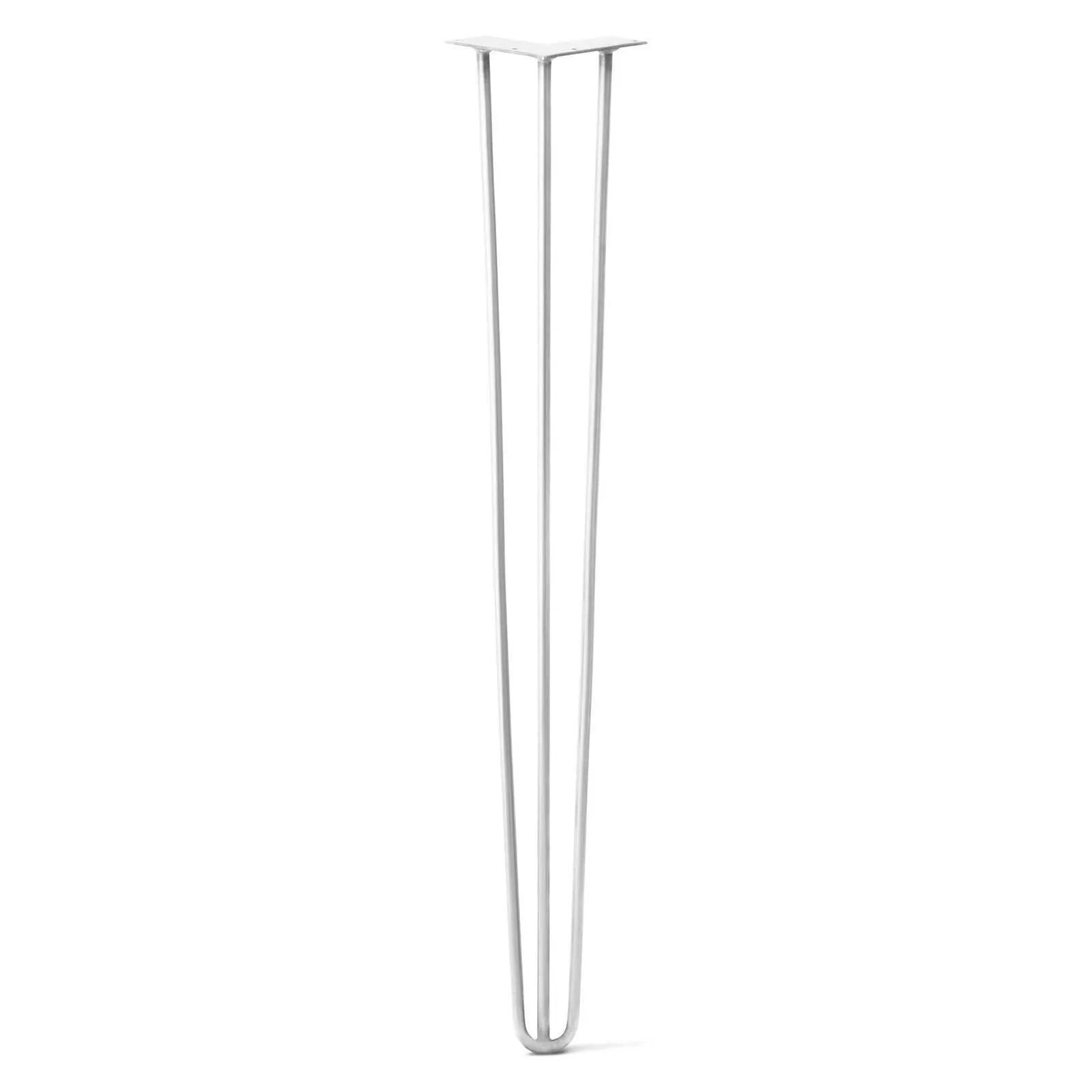 Hairpin Leg (Sold Separately), 3-Rod Design - White Powder Coated Finish