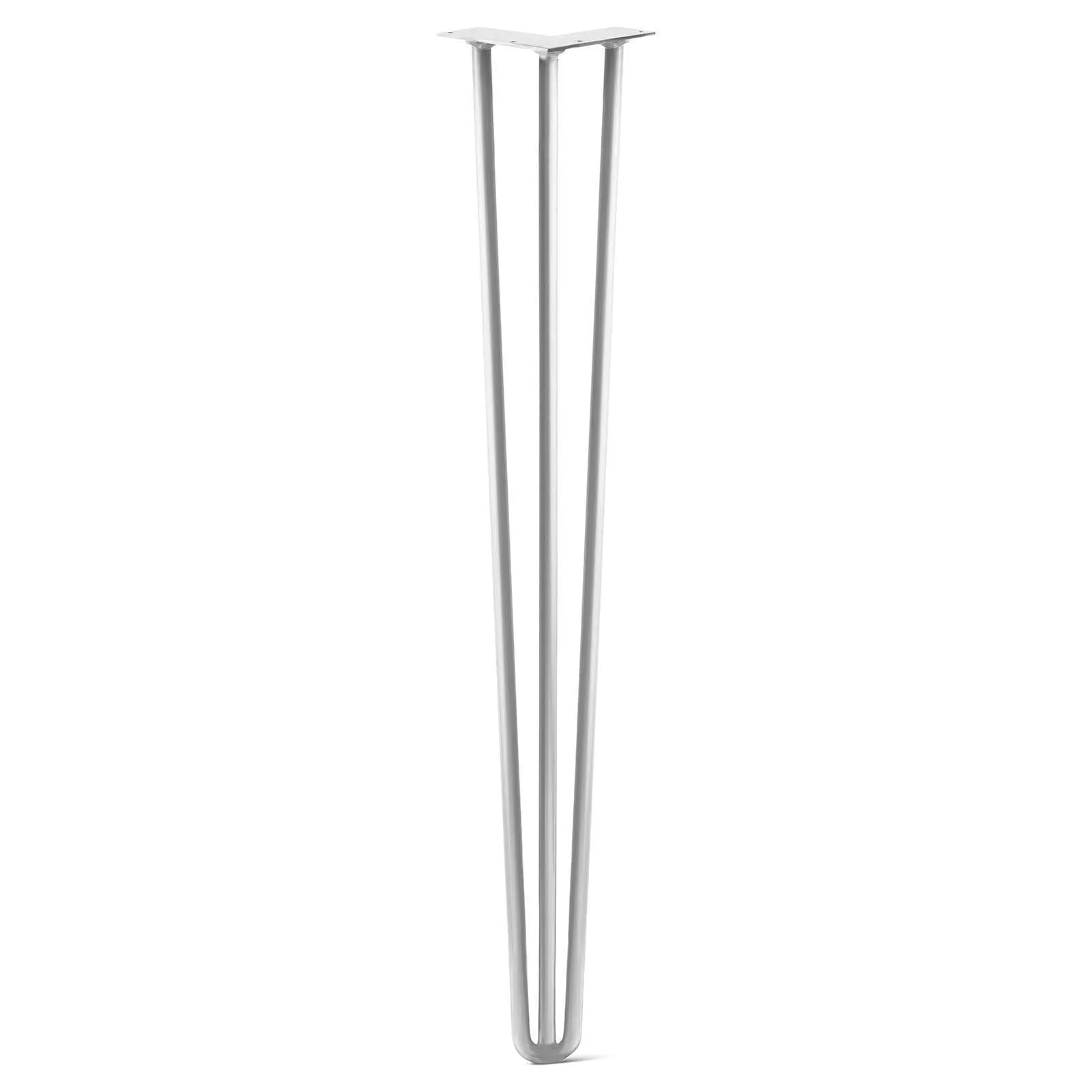 Hairpin Leg (Sold Separately), 3-Rod Design - White Powder Coated Finish