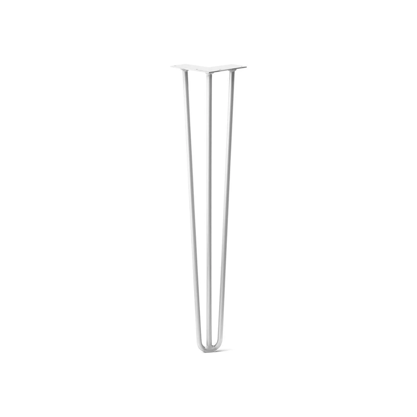 Hairpin Leg (Sold Separately), 3-Rod Design - White Powder Coated Finish