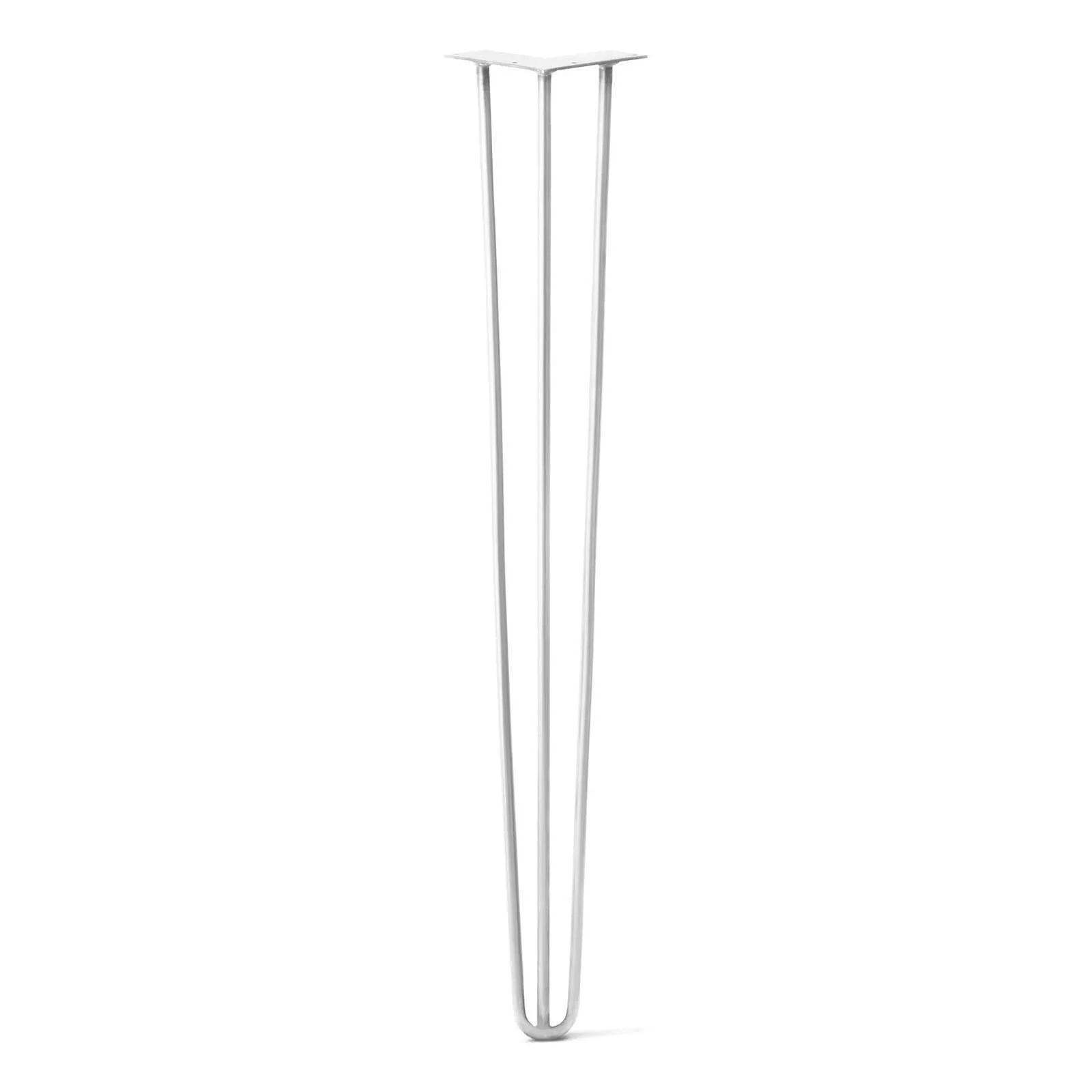 Hairpin Leg (Sold Separately), 3-Rod Design - White Powder Coated Finish