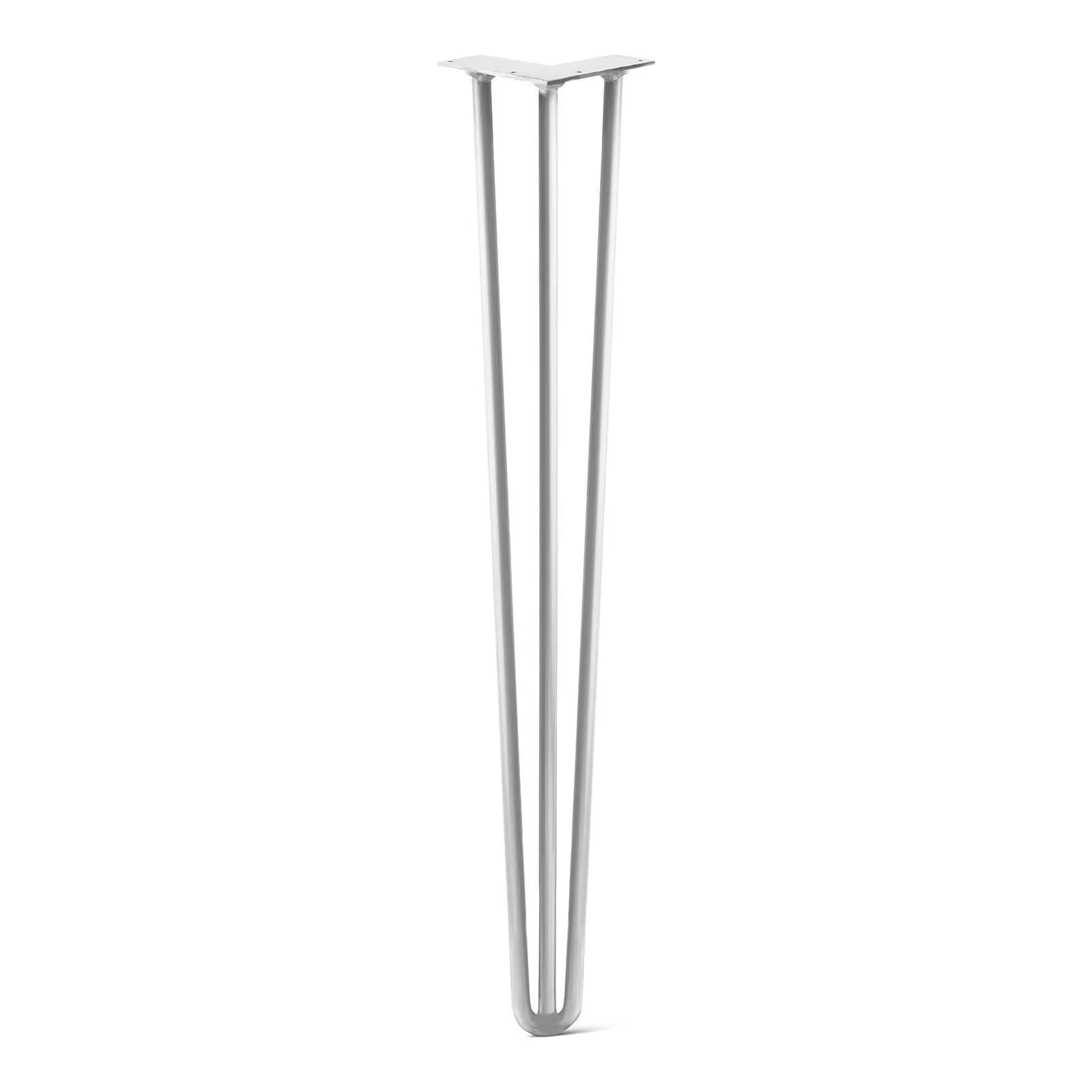 Hairpin Leg (Sold Separately), 3-Rod Design - White Powder Coated Finish