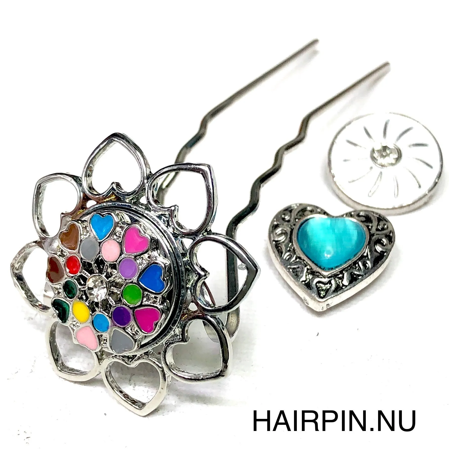 Hairpin Love - HAIRACCESSOIRE - incl. 3 gratis clickbuttons naar keuze