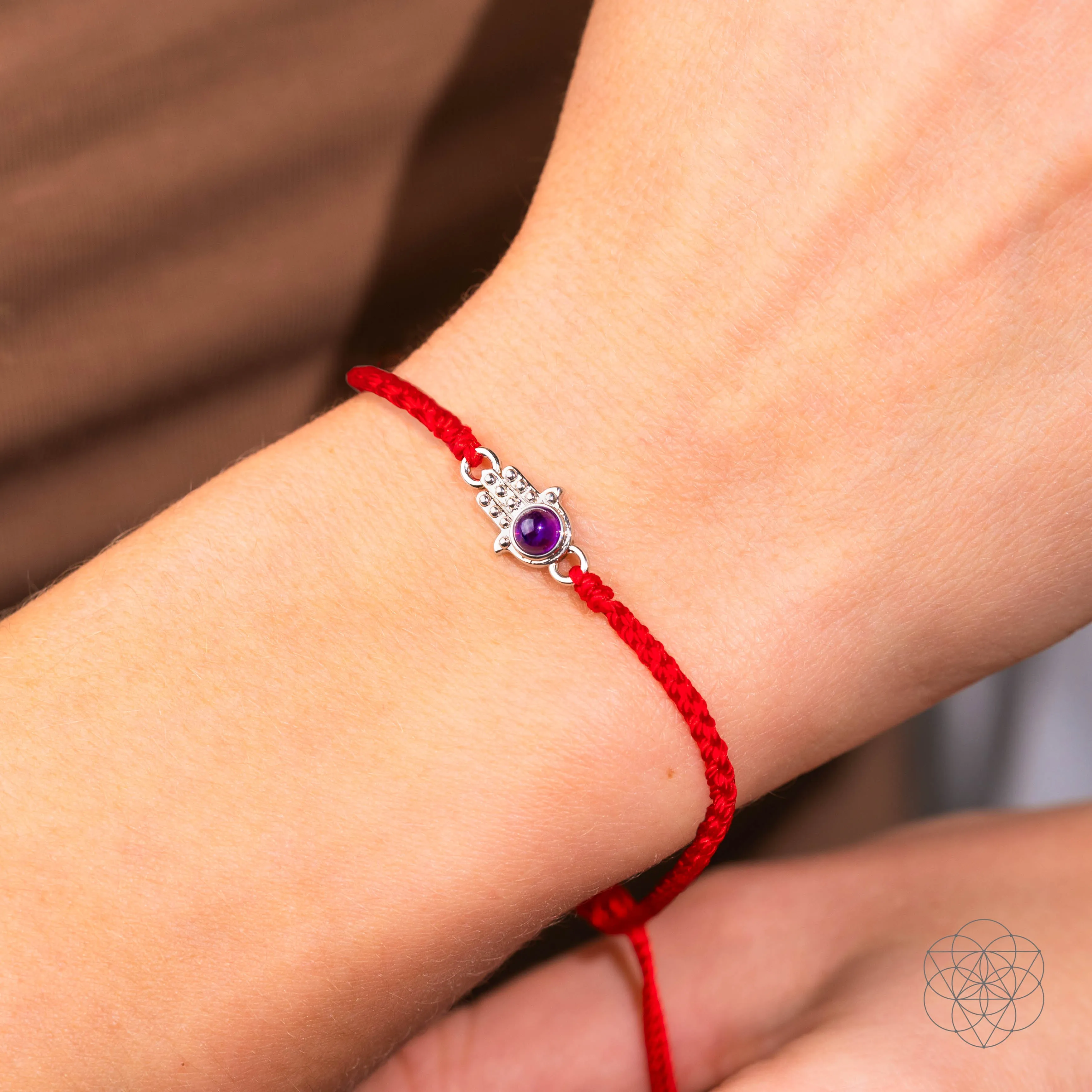 Hamsa Hand of Protection - Four-Strand Red String Bracelet