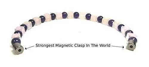 Handmade Rose Quartz Amethyst Bracelet - Empath Protection Bracelet For Children