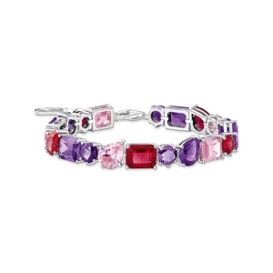 Heritage Glam tennis bracelet with colourful stones