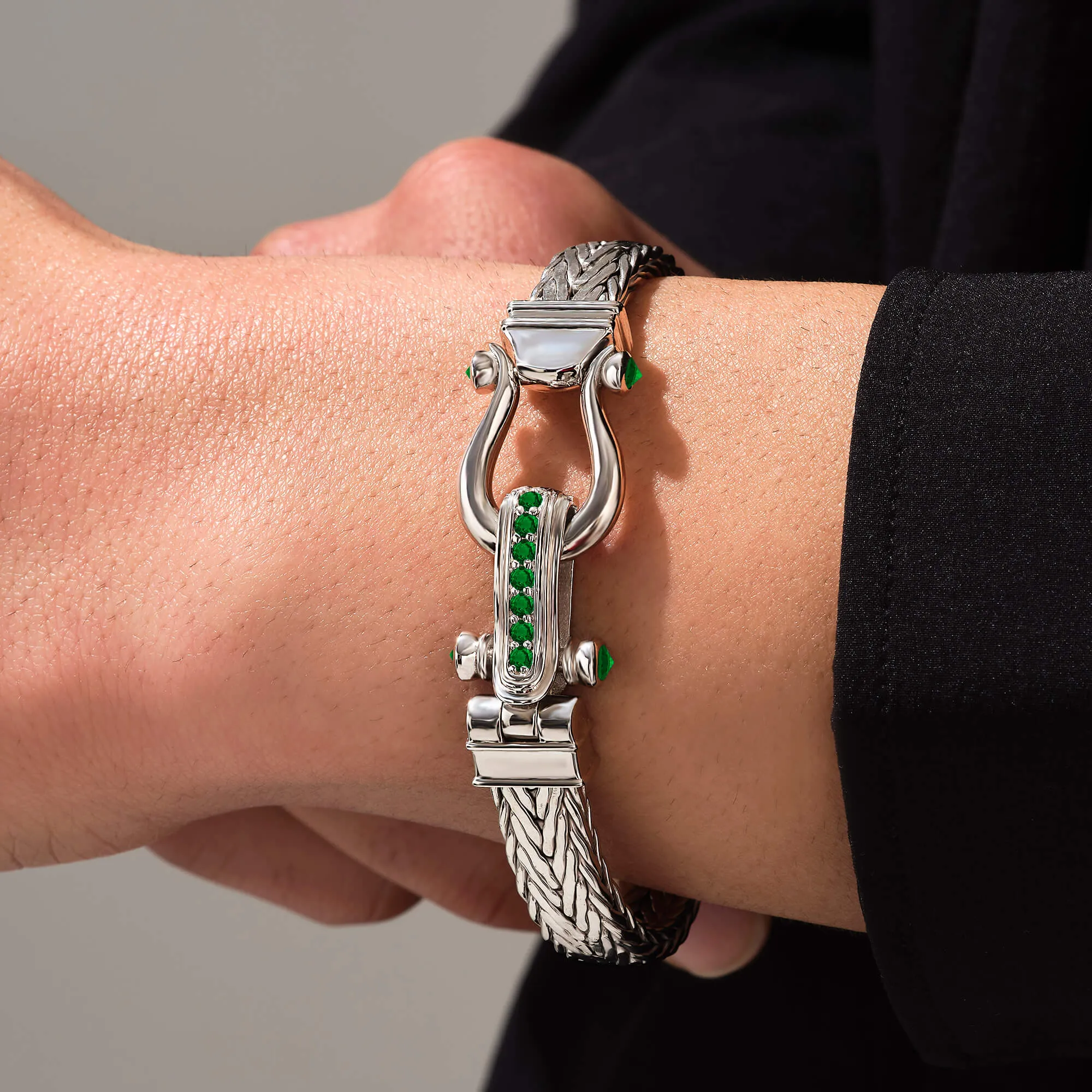 Iconic Emerald Woven Bangle