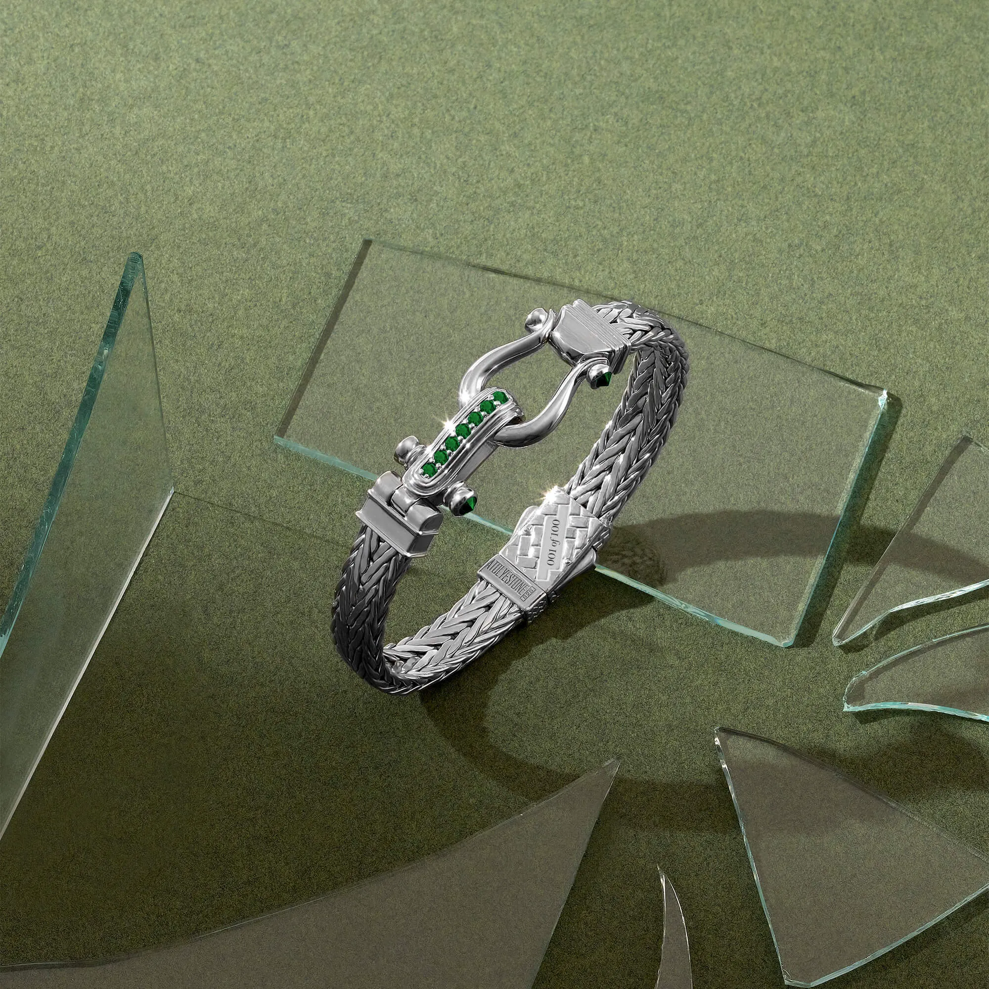 Iconic Emerald Woven Bangle