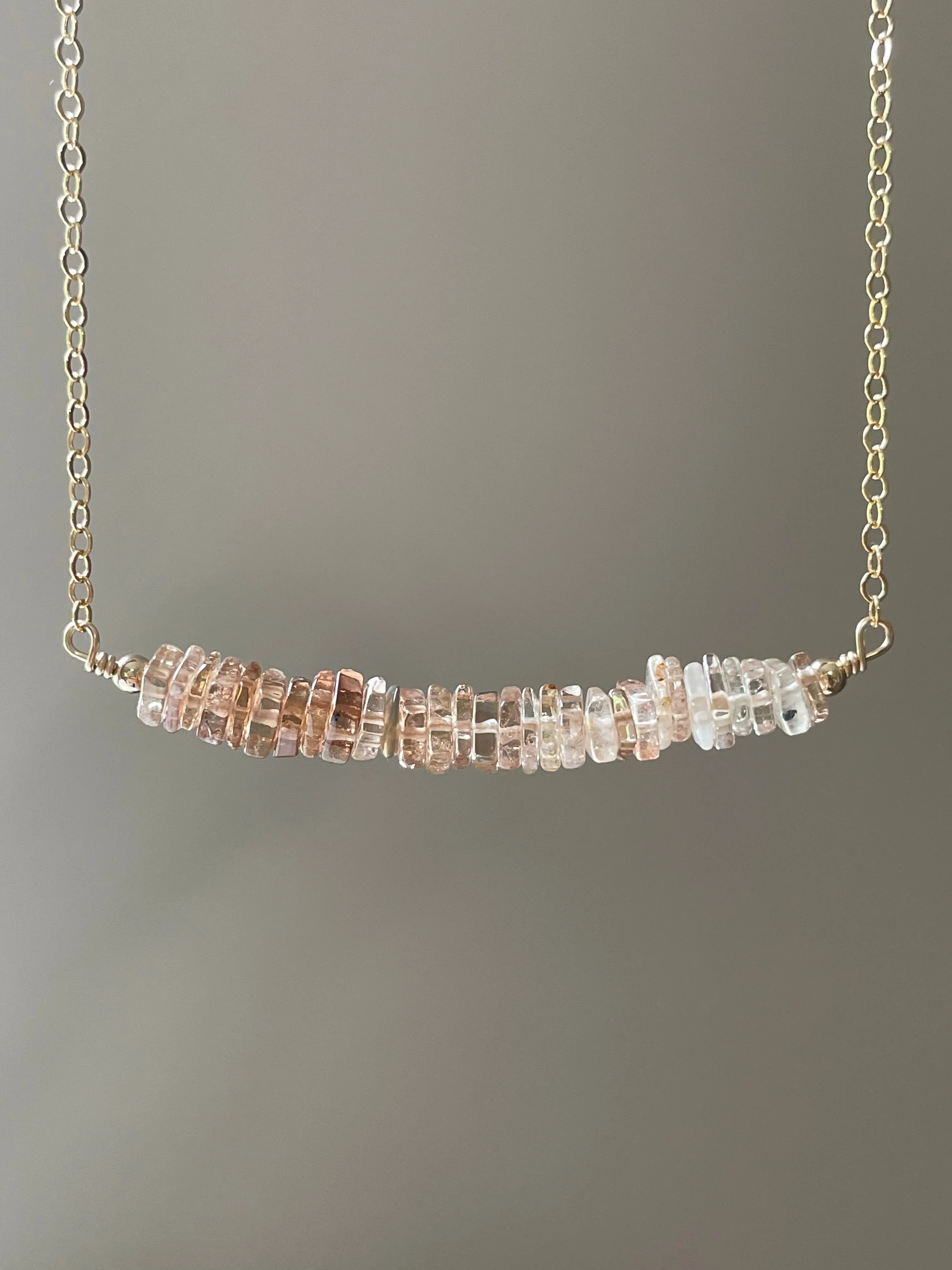 Imperial Topaz Crystal Necklace Silver or Gold November Birthstone Jewelry Gift