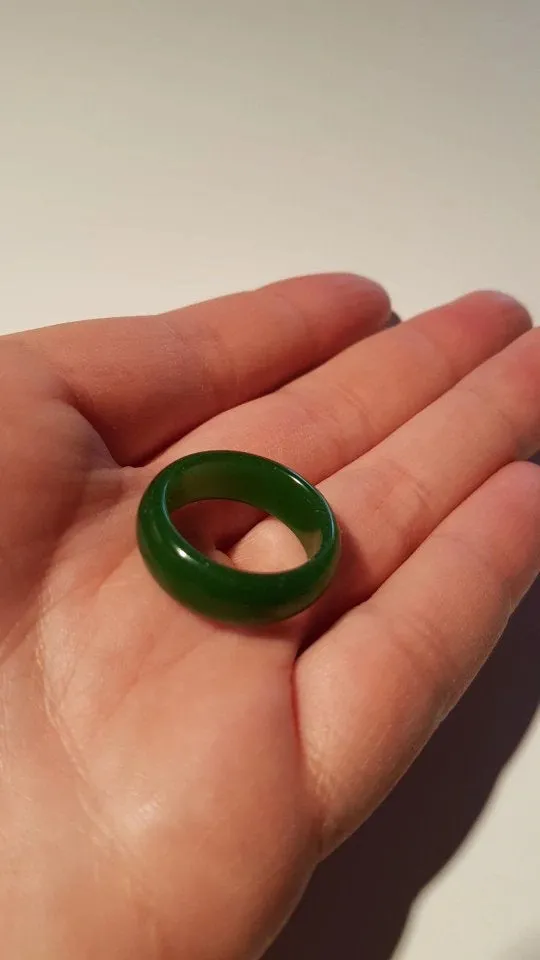 Jade Ring, Gemstone Rings, Jade jewelry, Natural Jade, Green Jade Rings Jewellery, Jade Narrow Band