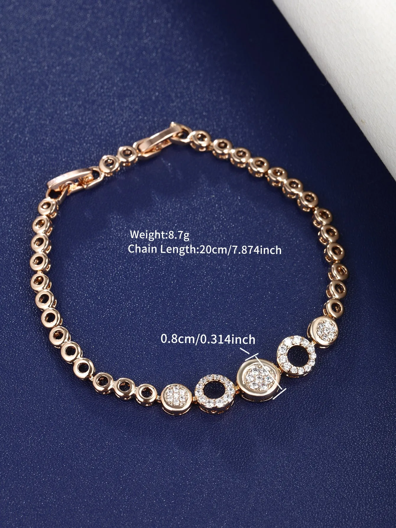 Jewelry cross-border European and American light luxury style hollow circle high-end bracelet for women ins niche fashion hand jewelry