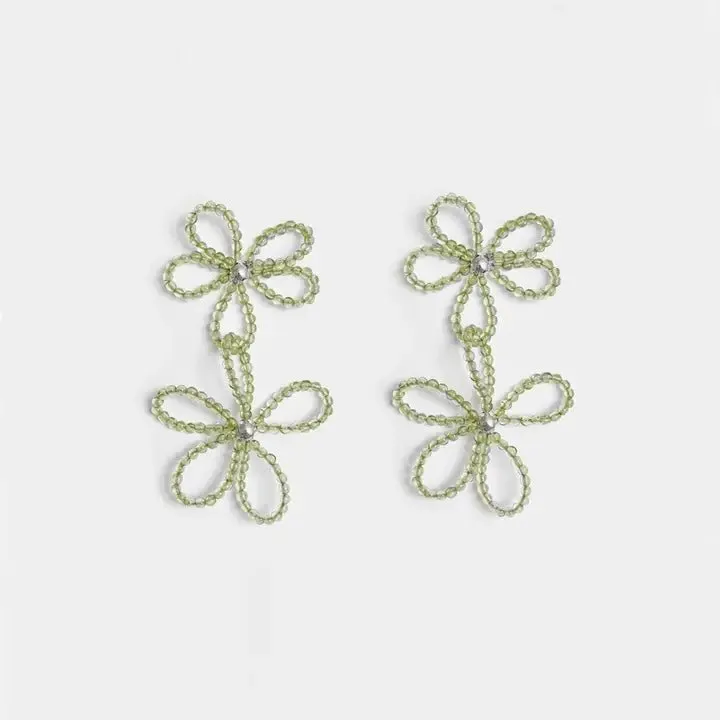 Kara Yoo Bloom Dangle Earrings (Peridot)