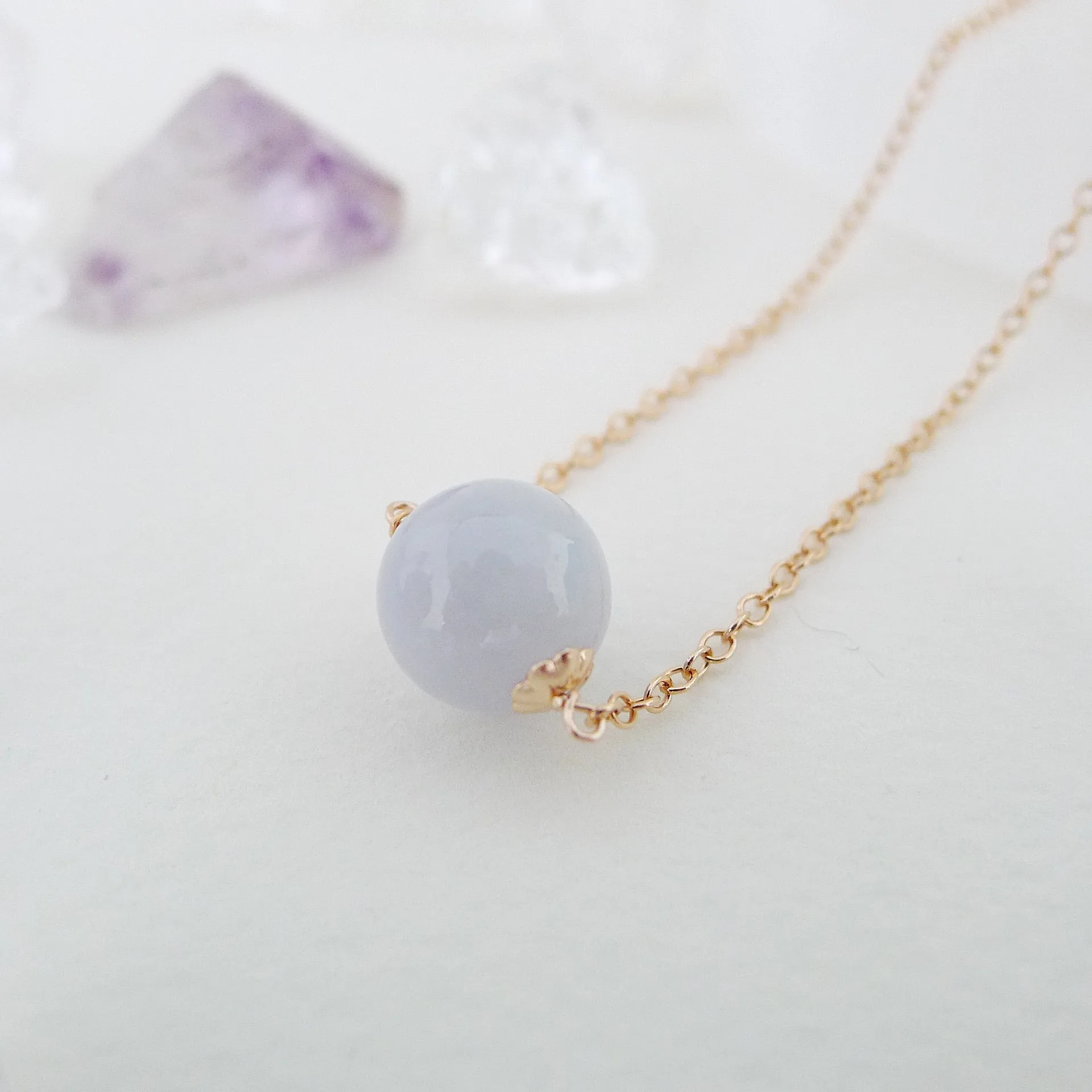 Katrice Necklace / Premium Lavender Jade