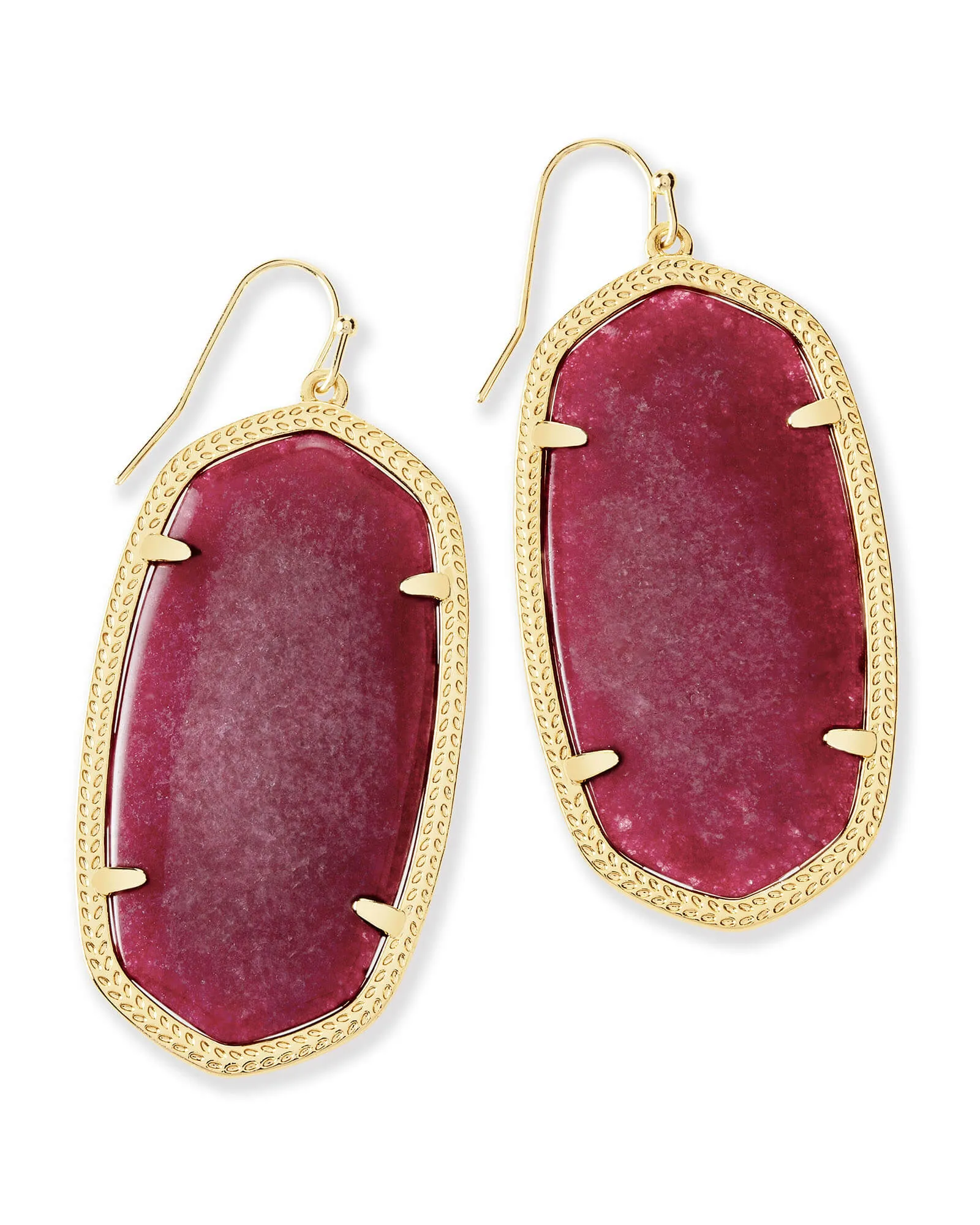 Kendra Scott Danielle Earring - Gold Maroon