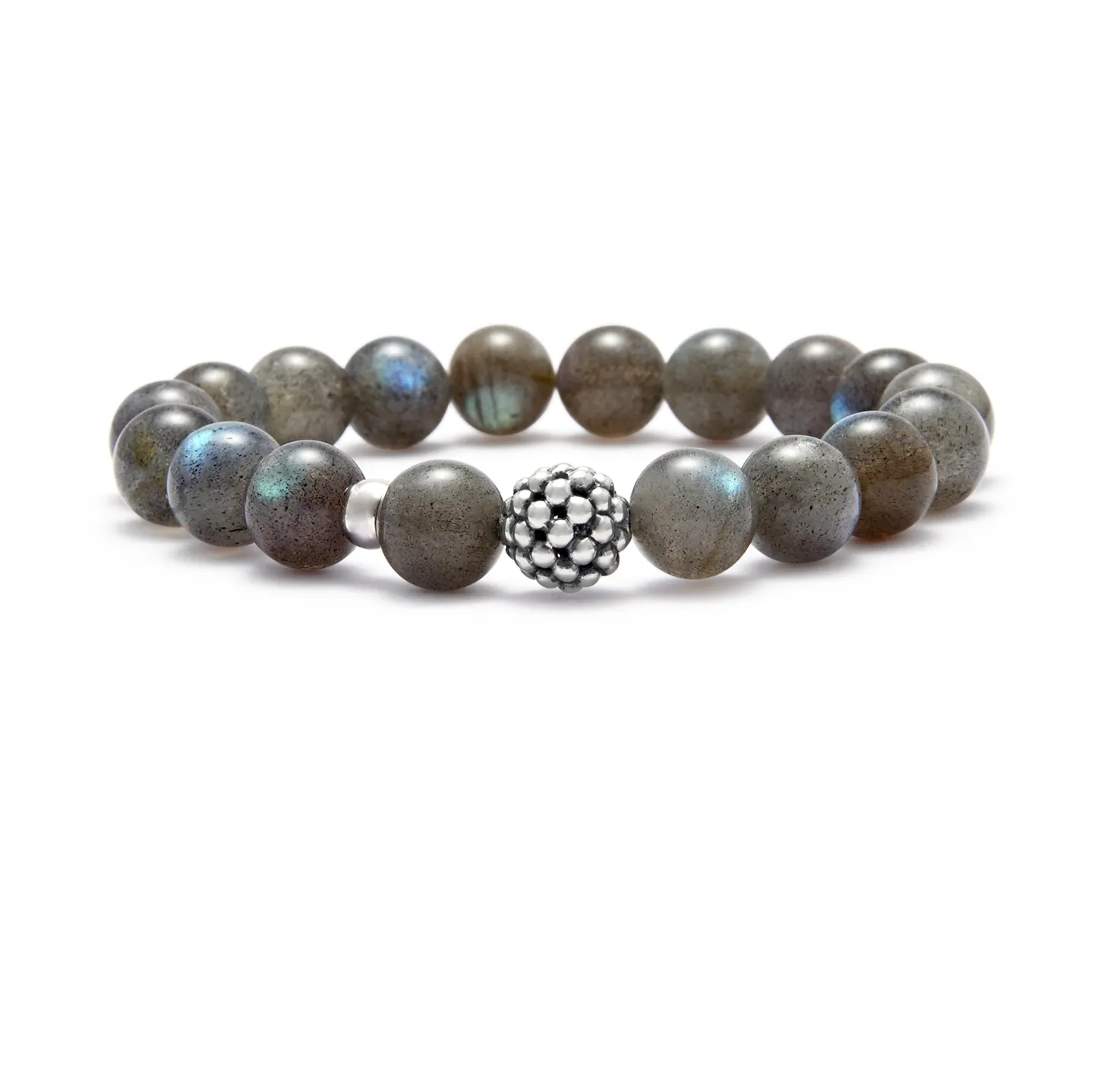 LAGOS Maya Labradorite Silver Station Bead Bracelet