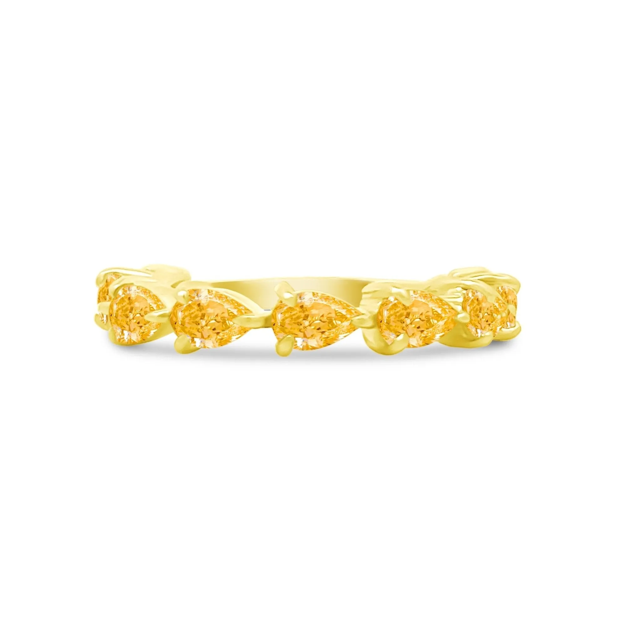 Large Citrine Chasing Pear Band