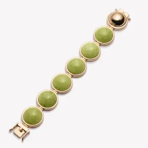 LARGE INLAID DOME BRACELET - JADE