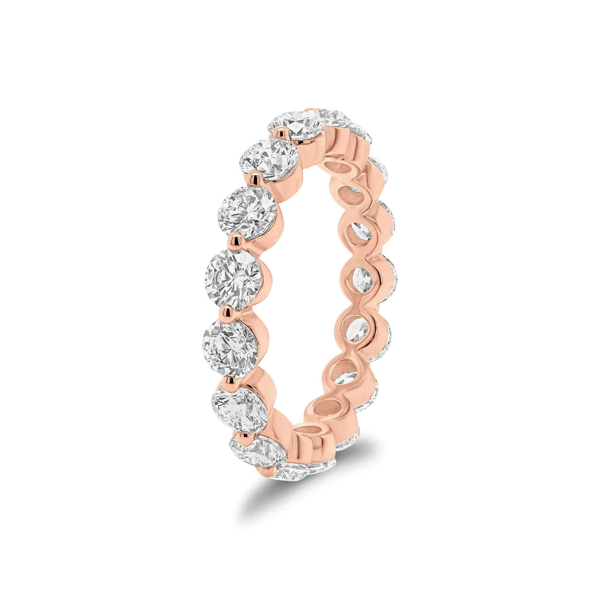 Large Single-prong Diamond Eternity Ring