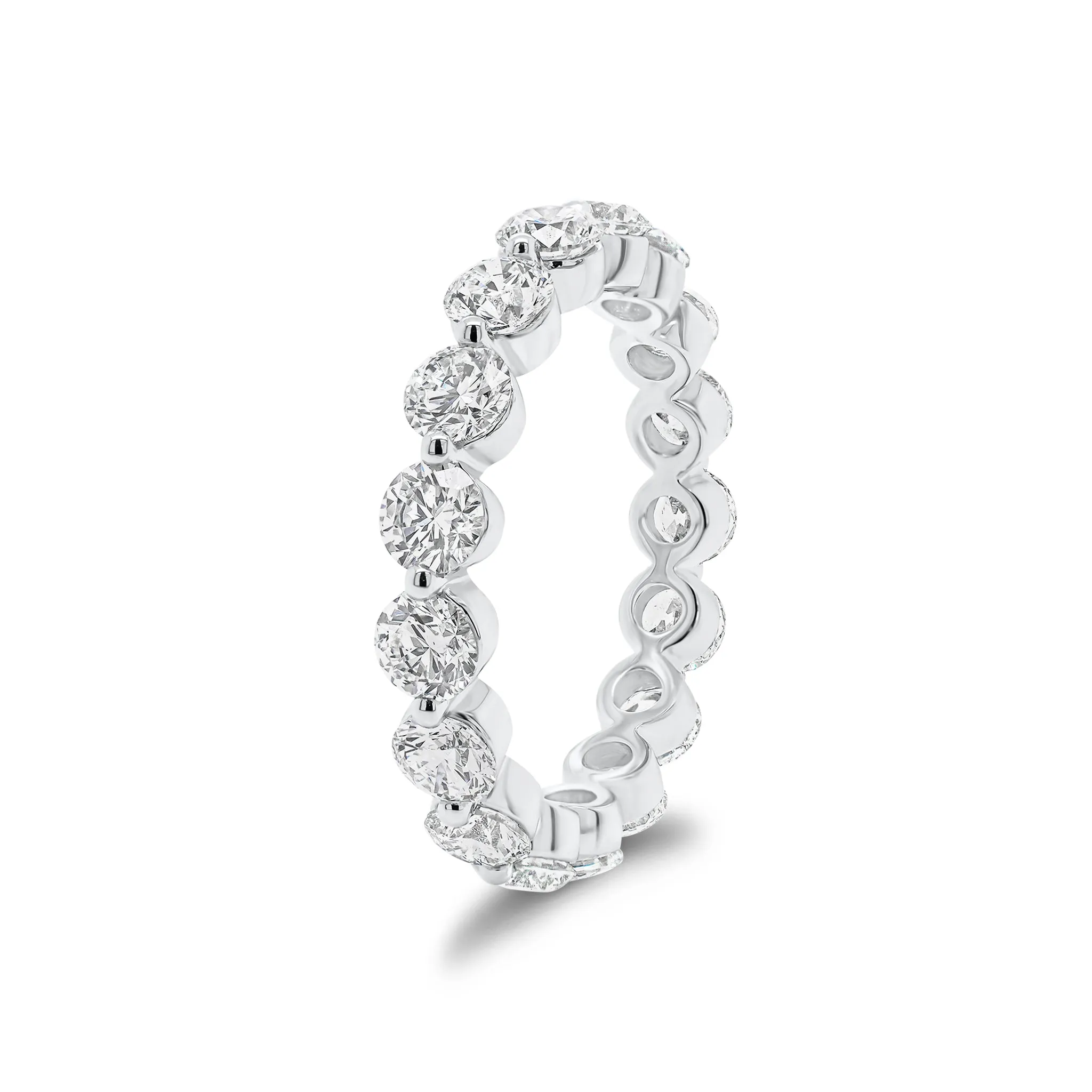 Large Single-prong Diamond Eternity Ring