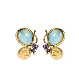 Larimar Butterfly Earrings