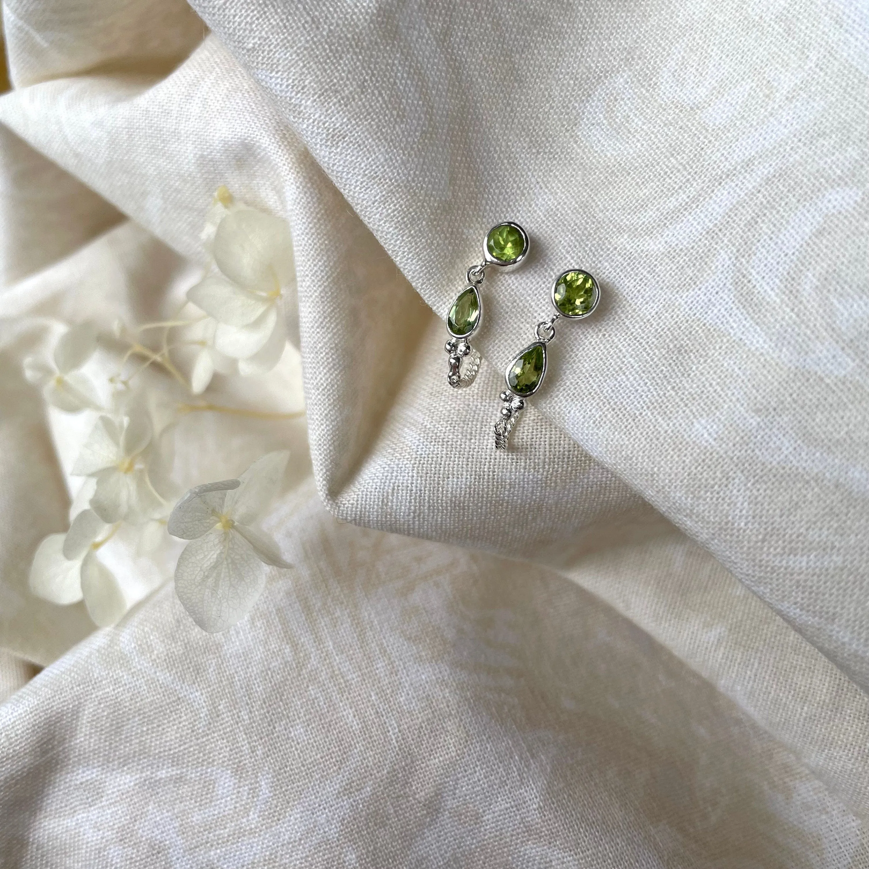 Leona Sterling Silver Peridot Studs