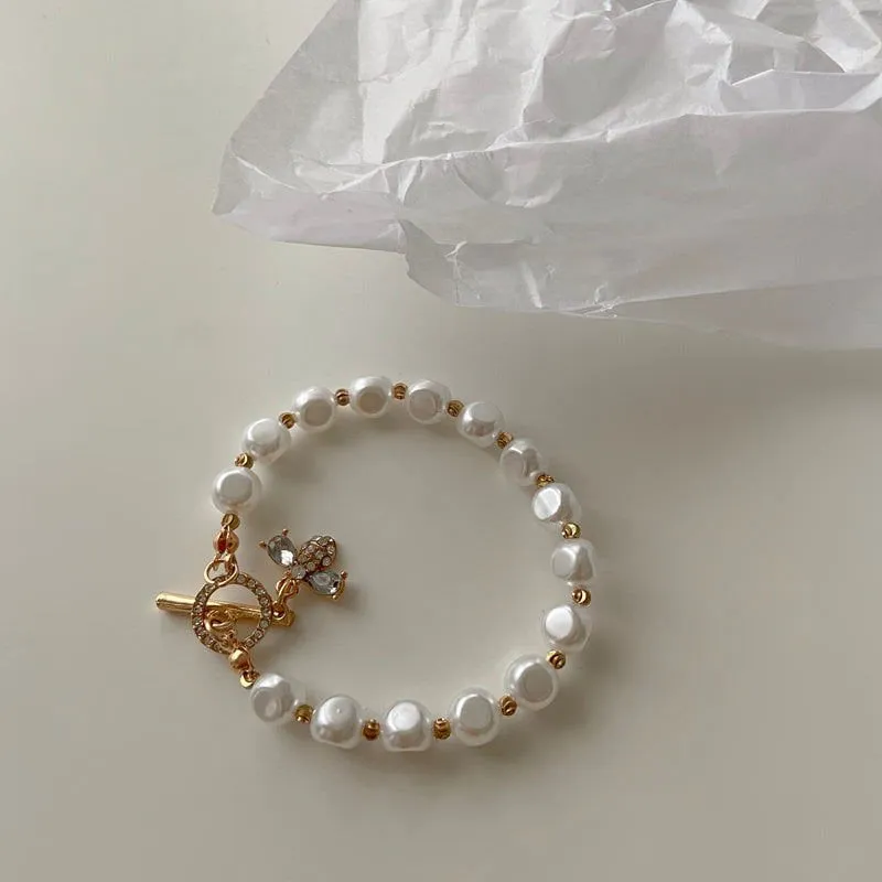 LovelyRLovely Fashion Pearl Lucky Cuff Braceletbrace