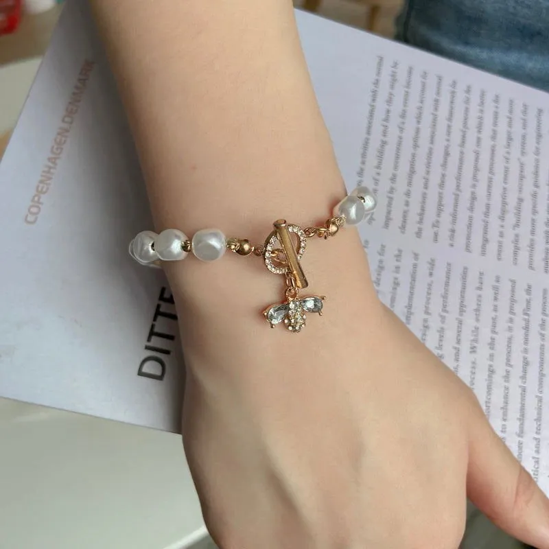 LovelyRLovely Fashion Pearl Lucky Cuff Braceletbrace