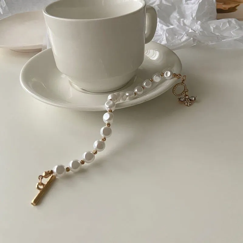 LovelyRLovely Fashion Pearl Lucky Cuff Braceletbrace