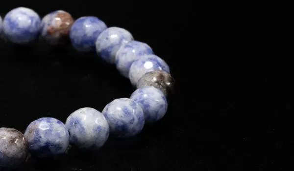 Luxury Light Blue Faceted Sodalite Natural Gemstone Bracelet