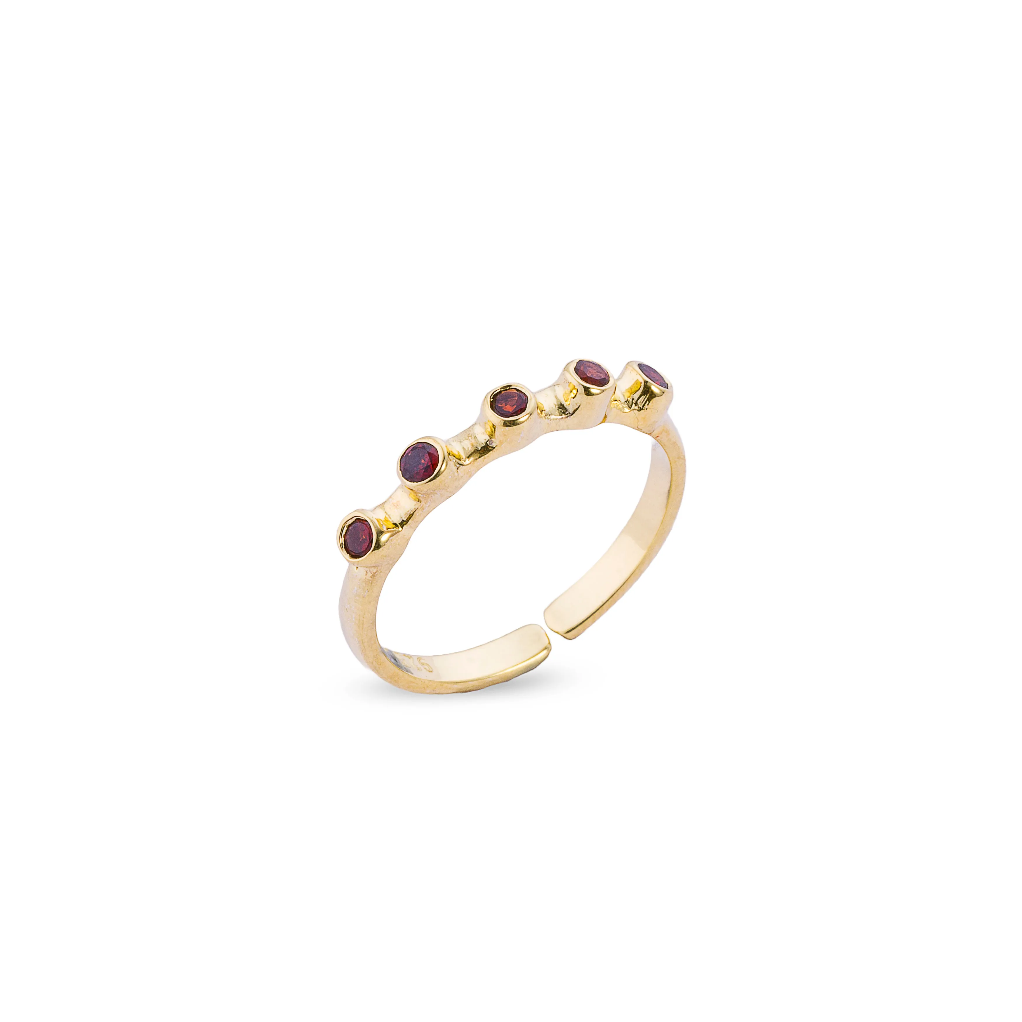 Melina Birthstone Ring, Sterling Silver