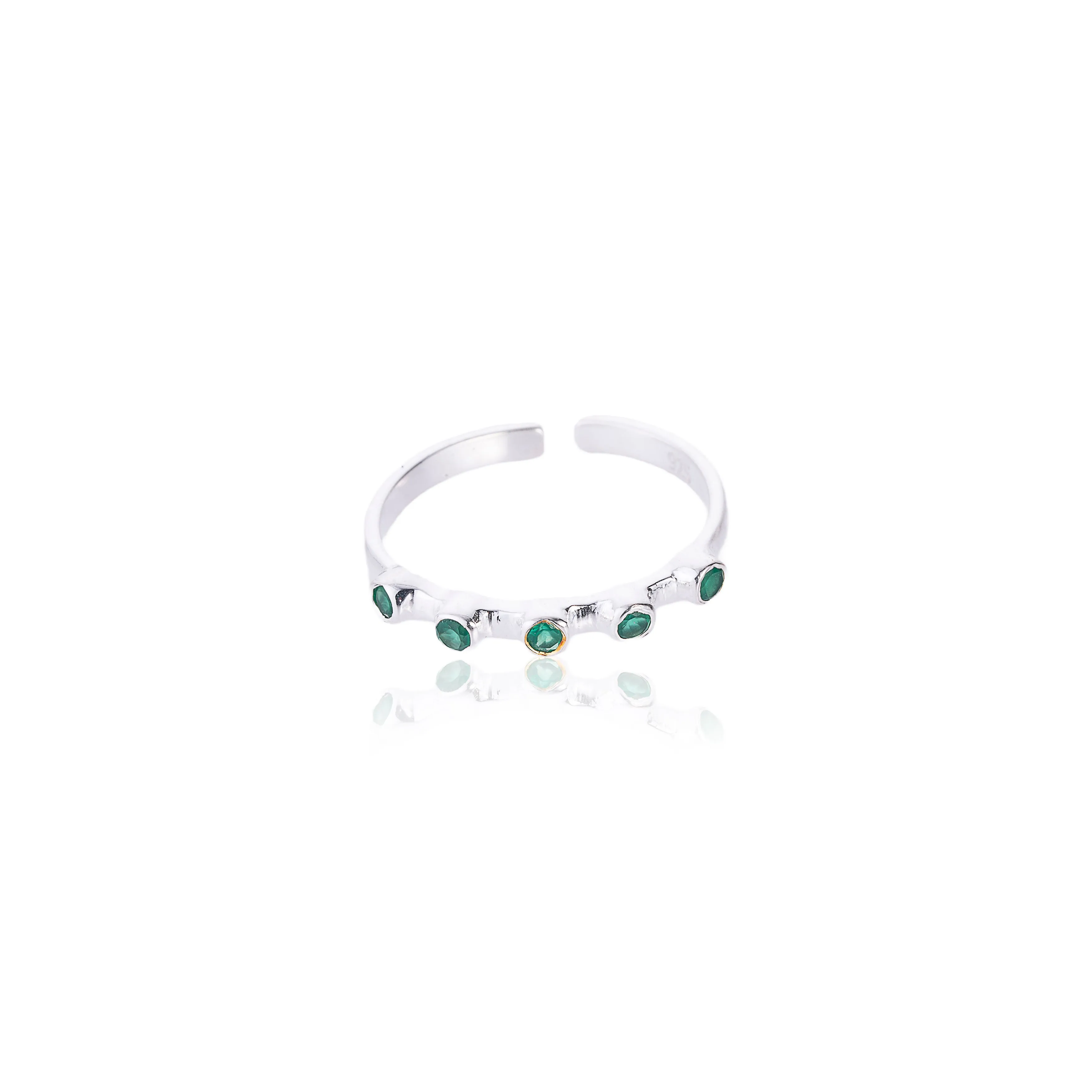 Melina Birthstone Ring, Sterling Silver