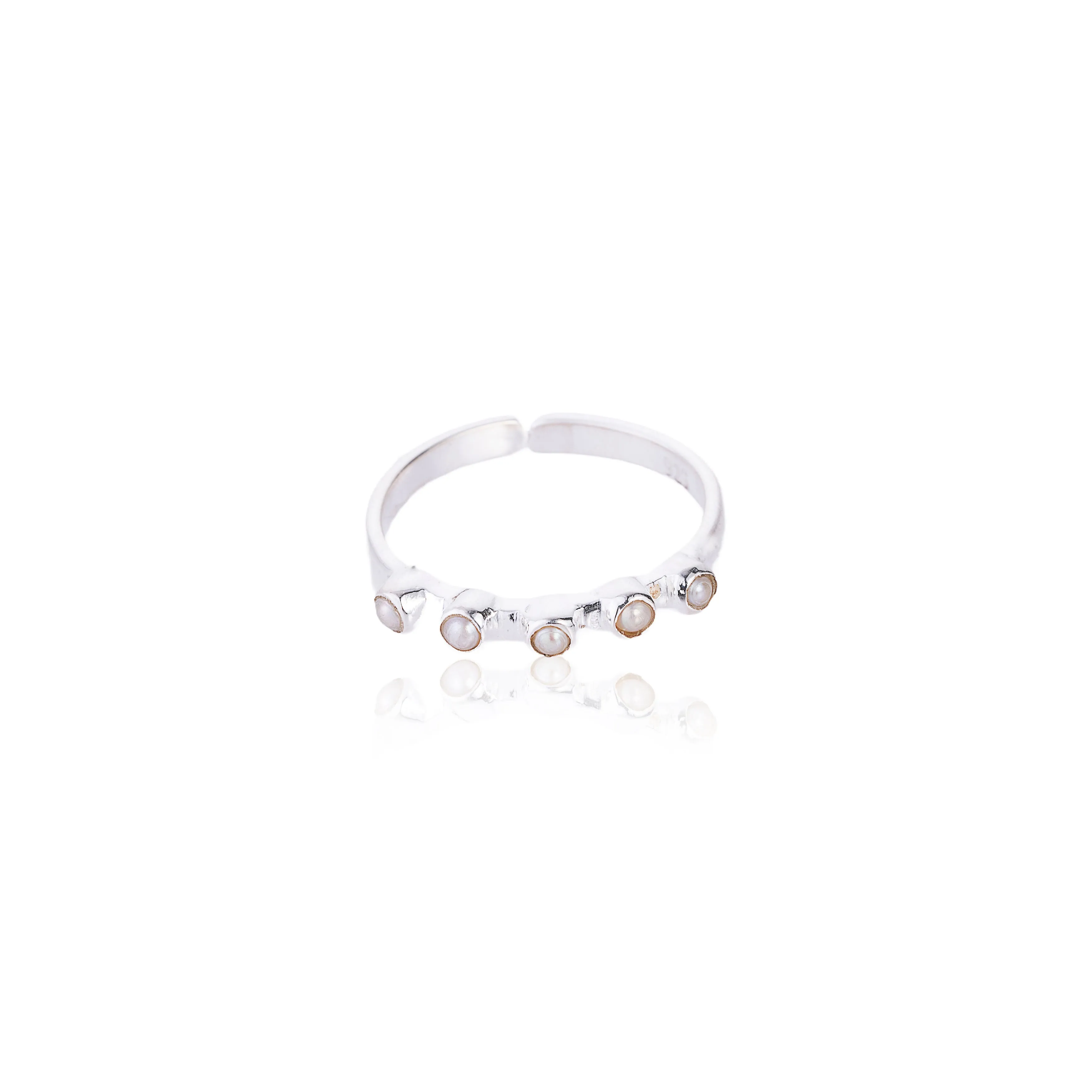 Melina Birthstone Ring, Sterling Silver