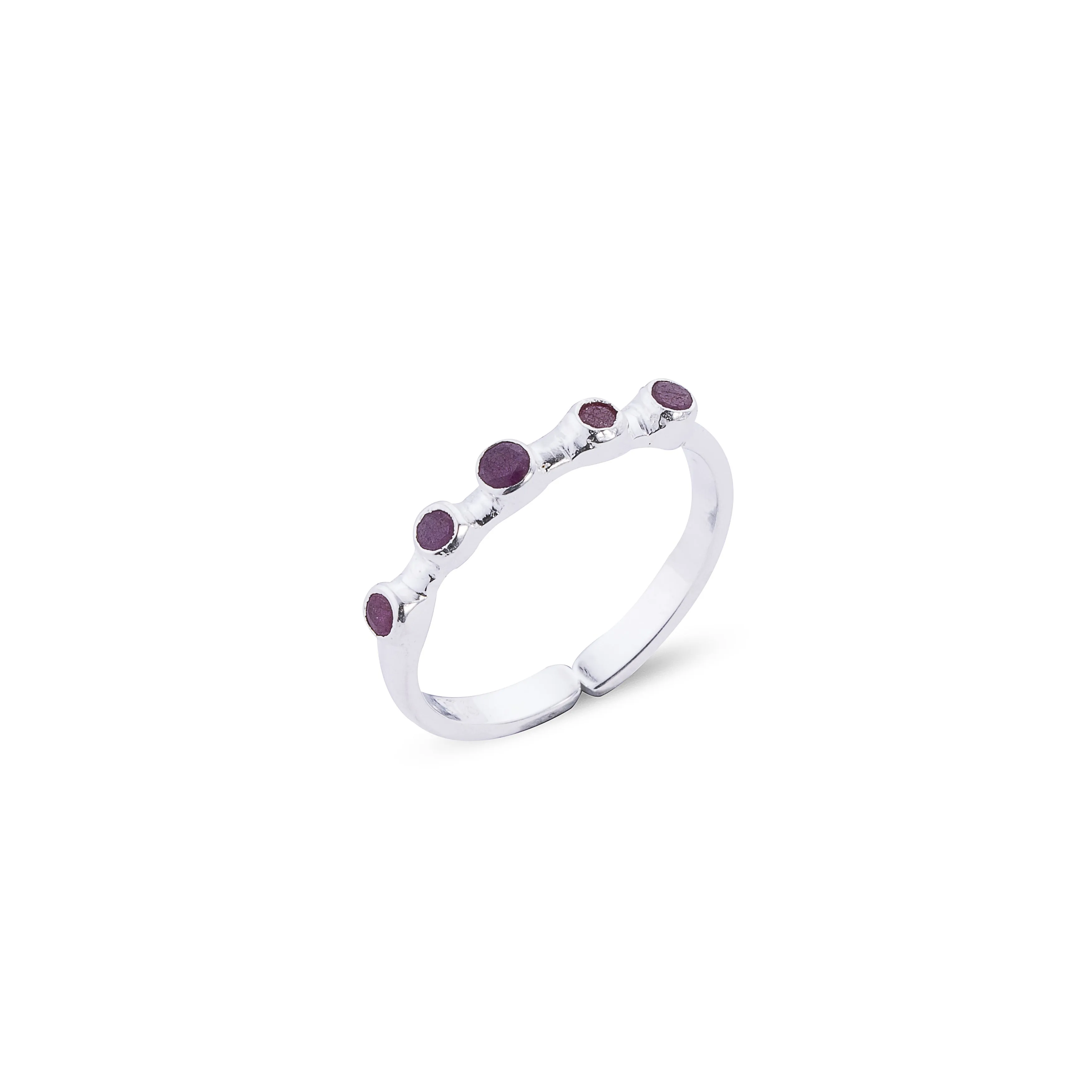 Melina Birthstone Ring, Sterling Silver