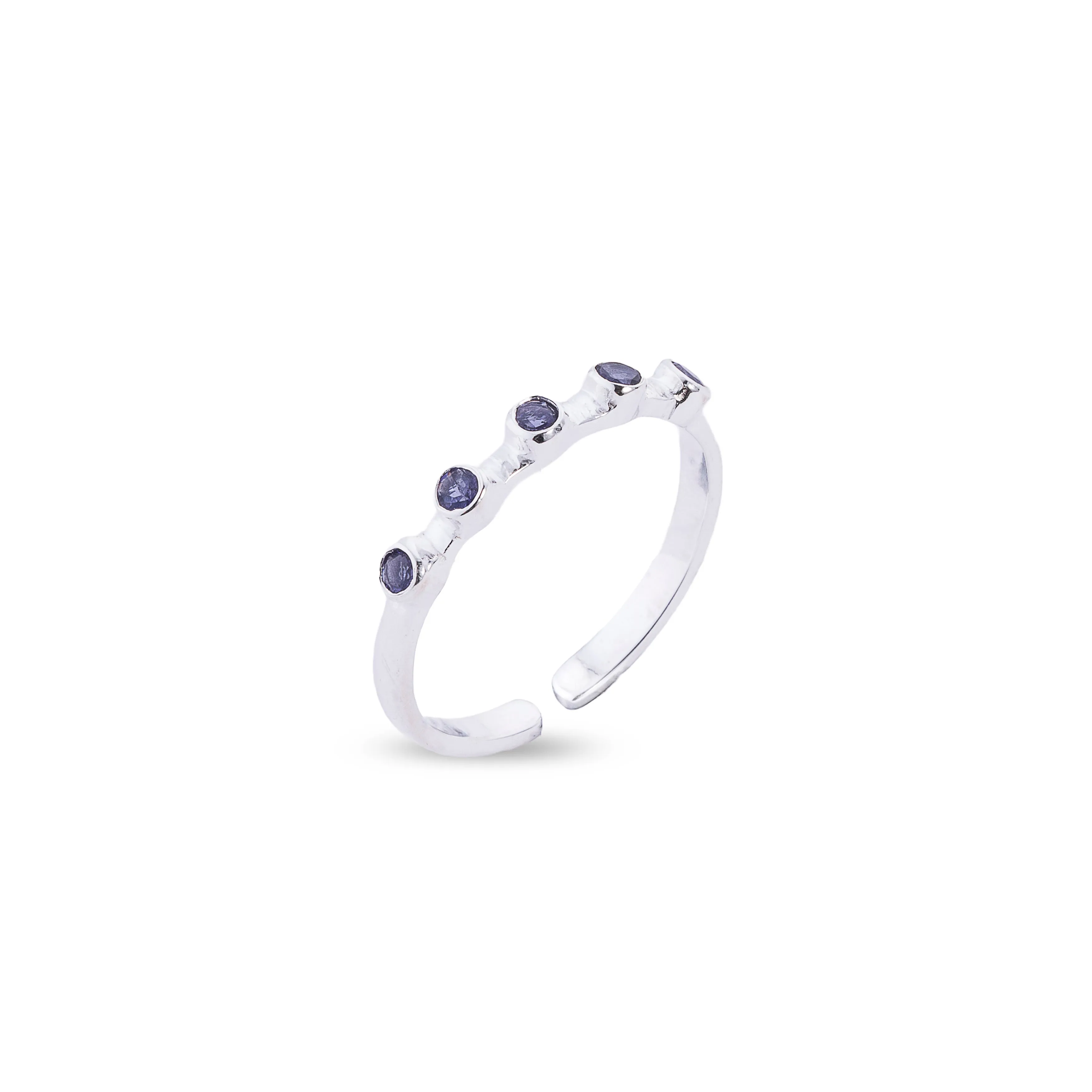 Melina Birthstone Ring, Sterling Silver