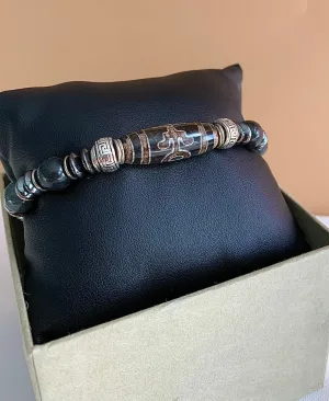 Men’s Jade and Tibetan Stone Bracelet