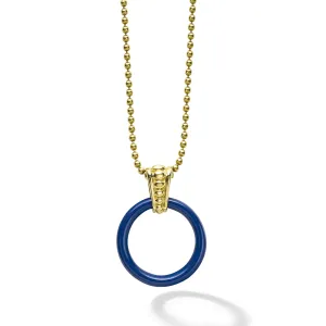 Meridian Large 18K Gold Ceramic Circle Pendant Necklace