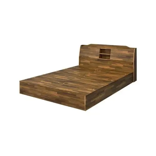 Monica Queen Bed, Walnut Finish