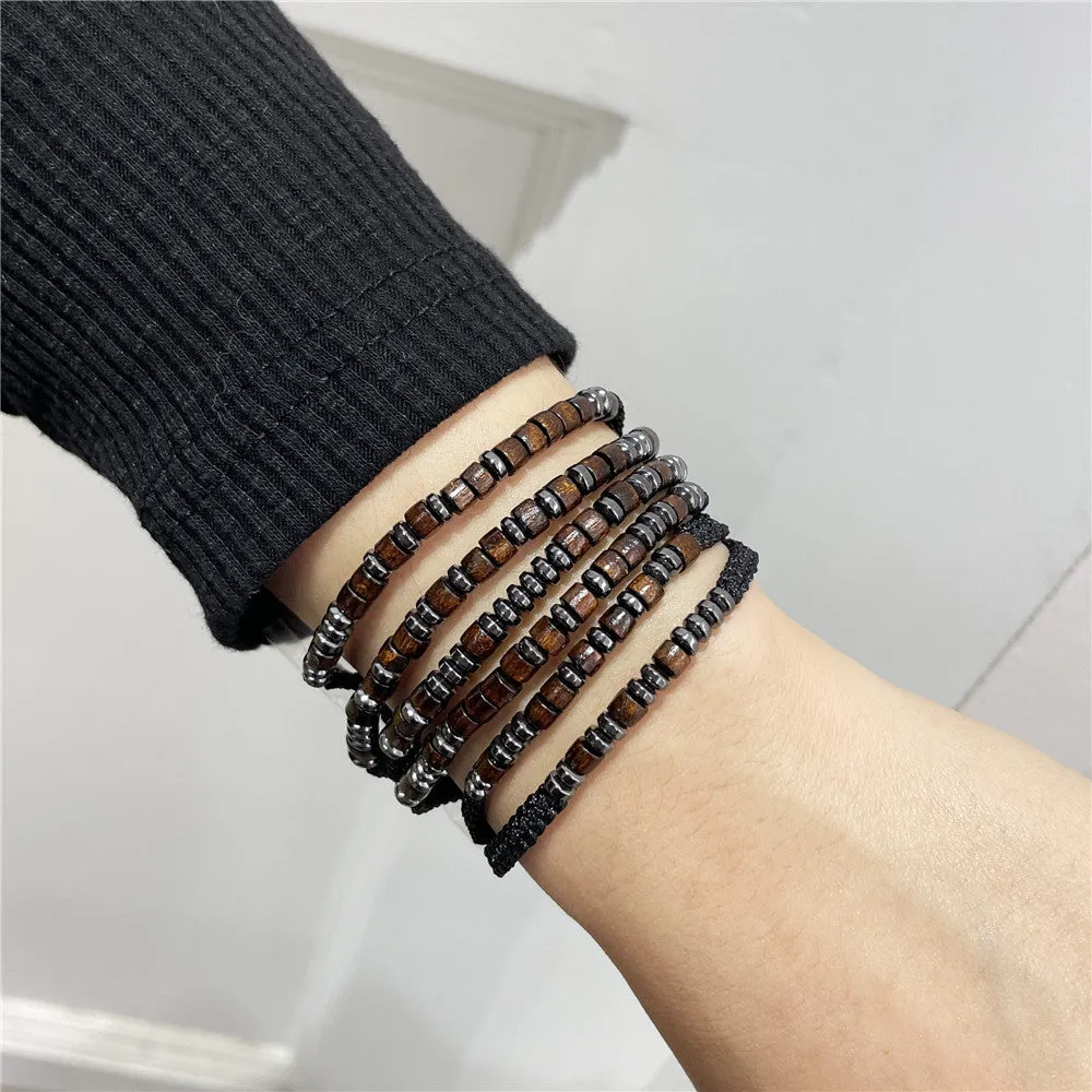 Morse Code Alphanumeric Couple Braided Bracelet