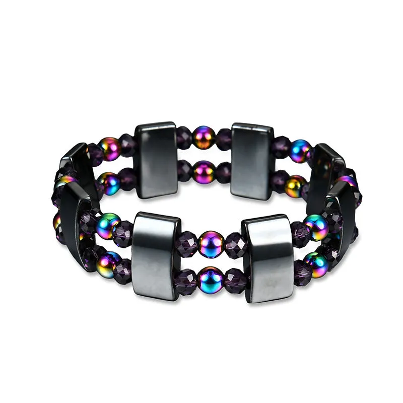 Natural Alloy Loose Gemstone Magnetic Bracelet