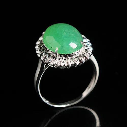 Natural Jade Ring Jadeite Gold Ring RG23